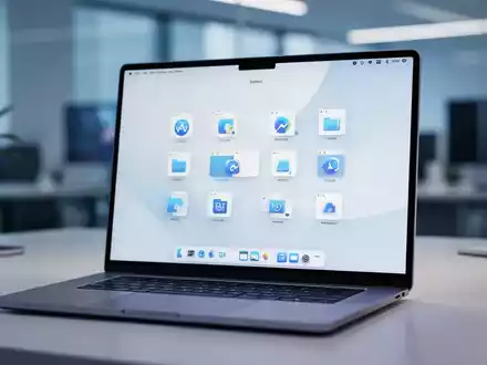 Ein moderner Laptop-Bildschirm zeigt verschiedene Browser-Icons auf einer aufgeräumten Desktop-Oberfläche. - Foto: über boerse-global.de