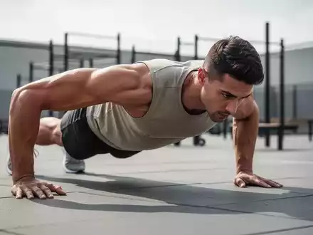 Eine Person führt eine Liegestützübung im Freien aus, um die Rumpfmuskulatur und allgemeine Fitness zu stärken. - Foto: über boerse-global.de
