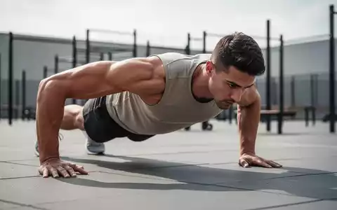 Eine Person führt eine Liegestützübung im Freien aus, um die Rumpfmuskulatur und allgemeine Fitness zu stärken. - Foto: über boerse-global.de