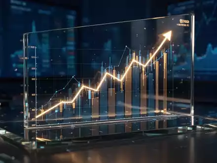 Steigende Aktienkursgrafik auf einem digitalen Display als Symbol für finanzielles Wachstum. - Foto: über boerse-global.de
