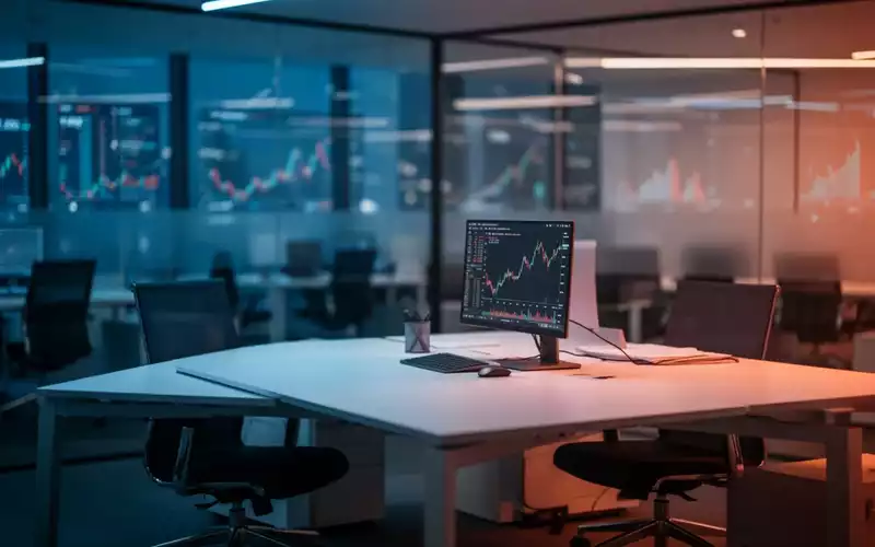 Ein unbesetzter Arbeitsplatz in einem modernen Büro als Symbol für die aktuelle Lage am deutschen Arbeitsmarkt. - Foto: über boerse-global.de