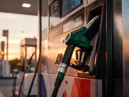 Zapfsäule an einer Tankstelle bei Sonnenuntergang als Symbol für die Debatte um CO2-Preise und Kraftstoffkosten. - Foto: über boerse-global.de