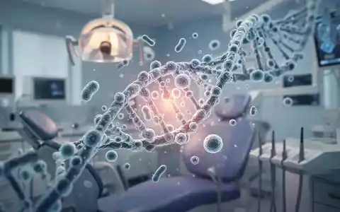 Abstrakte Darstellung einer DNA-Doppelhelix kombiniert mit mikrobiellen Strukturen in einem medizinischen Labor. - Foto: über boerse-global.de