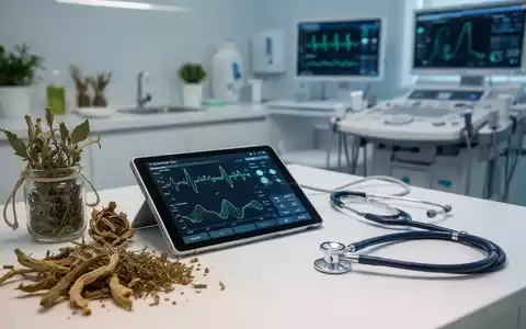 Moderne Arztpraxis mit einer Kombination aus traditionellen Heilpflanzen und digitaler Medizintechnik. - Foto: ĂŒber boerse-global.de