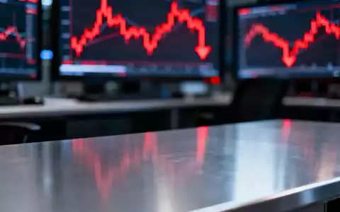 Rote, fallende Aktienkurse auf digitalen Bildschirmen in einem modernen Börsenumfeld. - Foto: über boerse-global.de