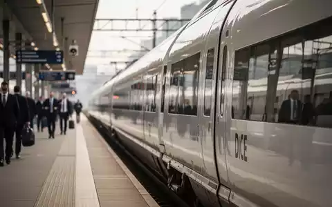 Ein ICE-Hochgeschwindigkeitszug bei der Einfahrt in einen Bahnhof vor dem Hintergrund einer Debatte um Vorstandsboni. - Foto: über boerse-global.de