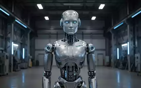 Ein hochmoderner humanoider Roboter steht in einer technologisch anspruchsvollen Industrieumgebung. - Foto: über boerse-global.de