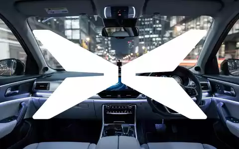 Abstraktes Bild eines futuristischen autonomen Fahrzeuginnenraums mit Fokus auf moderne Sensortechnik und urbanes Design. - Foto: über boerse-global.de