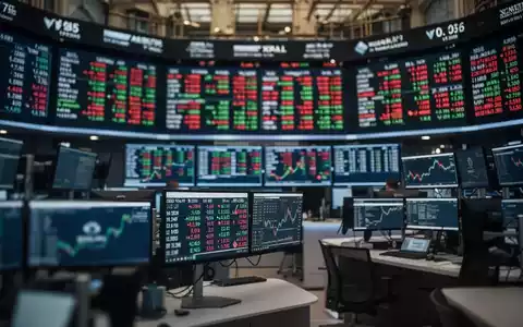 Moderne europäische Börse mit unscharfen digitalen Kursdaten und Finanzanzeigen im Hintergrund. - Foto: über boerse-global.de