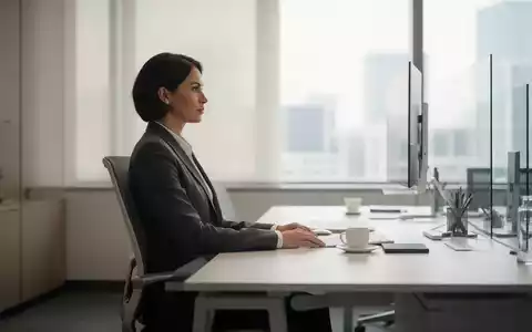Eine Person sitzt aufrecht an einem modernen Schreibtisch in einem professionellen Büroambiente. - Foto: über boerse-global.de