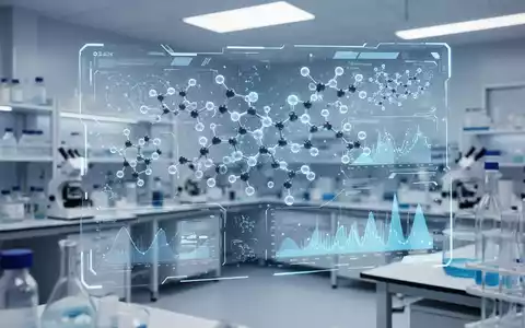 Digitale Darstellung komplexer molekularer Strukturen und Datenanalysen in einem modernen pharmazeutischen Labor. - Foto: über boerse-global.de