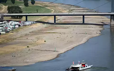 Für den Schiffsverkehr wird der niedrige Wasserstand im Rhein zunehmend zum Problem. - Foto: Federico Gambarini/dpa