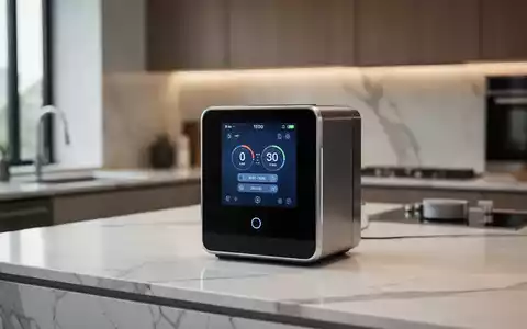 Moderne Küchenmaschine auf einer Arbeitsplatte mit digitalem Display zur Steuerung von Kochprozessen. - Foto: über boerse-global.de