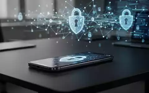 Ein modernes Smartphone auf einem Schreibtisch mit einer angedeuteten digitalen Netzwerkgrafik im Hintergrund. - Foto: über boerse-global.de