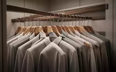 Ordentlich sortierte Kleiderbügel in einem modernen Kleiderschrank, die ein systematisches Ordnungssystem verdeutlichen. - Foto: über boerse-global.de