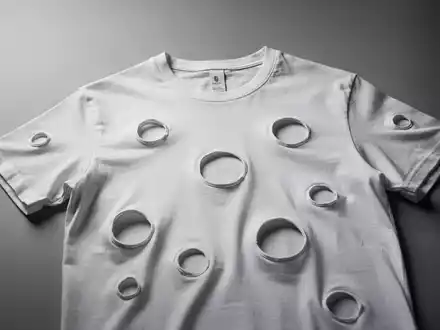 Ein weißes T-Shirt liegt auf einem grauen Hintergrund und verdeutlicht die visuelle Komplexität bei Wahrnehmungstests. - Foto: über boerse-global.de