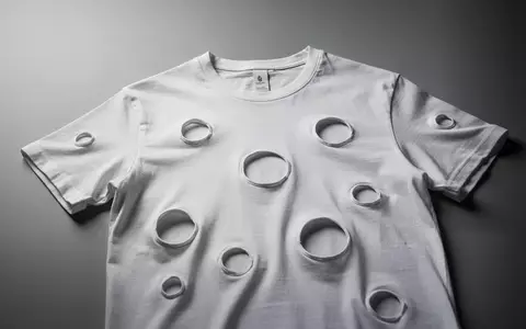 Ein weißes T-Shirt liegt auf einem grauen Hintergrund und verdeutlicht die visuelle Komplexität bei Wahrnehmungstests. - Foto: über boerse-global.de