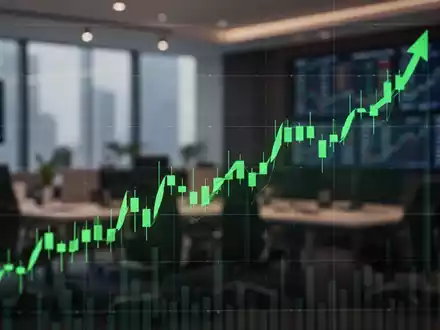 Steigender Aktienchart auf einem digitalen Bildschirm als Symbol für das Börsenwachstum - Foto: über boerse-global.de