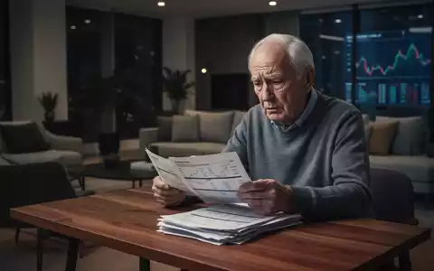 Eine ältere Person betrachtet nachdenklich Finanzunterlagen an einem Tisch, symbolisch für die hohe finanzielle Belastung. - Foto: über boerse-global.de