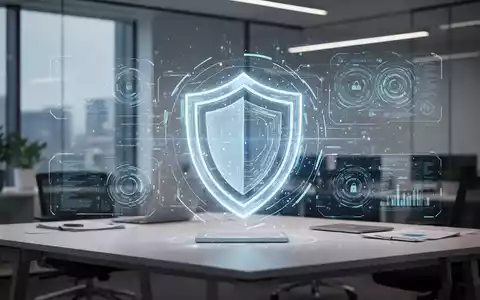 Ein digitaler Schutzschild über einer Datenoberfläche symbolisiert Compliance und Sicherheit bei der Nutzung von KI. - Foto: über boerse-global.de