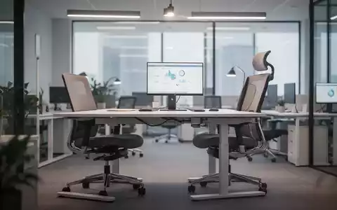 Moderner, ergonomischer Büroarbeitsplatz mit höhenverstellbarem Schreibtisch zur Förderung der Rückengesundheit. - Foto: über boerse-global.de