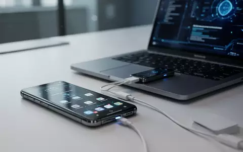 Ein Smartphone liegt neben einem Laptop auf einem Schreibtisch, um die verbesserte Konnektivität zwischen den Geräten zu symbolisieren. - Foto: über boerse-global.de