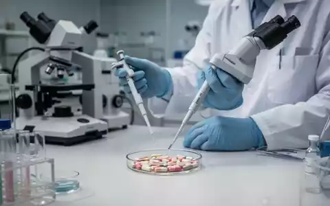 Ein Wissenschaftler analysiert Nahrungsergänzungsmittelkapseln in einem modernen Labor zur Qualitätskontrolle. - Foto: über boerse-global.de