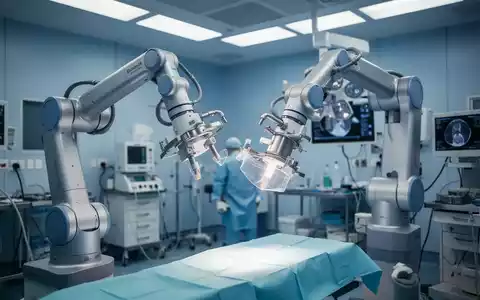 Ein moderner Operationssaal mit einem OP-Roboter zur Darstellung medizinischer Innovationen in der Orthopädie. - Foto: über boerse-global.de