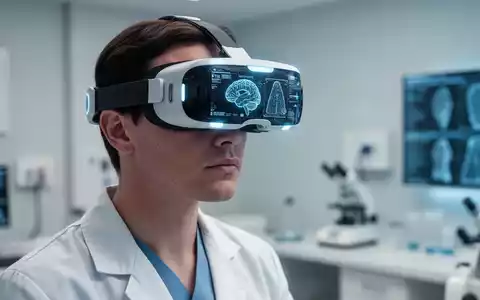 Eine Person trägt eine Virtual-Reality-Brille zur Durchführung eines kognitiven Diagnostiktests in einer medizinischen Umgebung. - Foto: über boerse-global.de