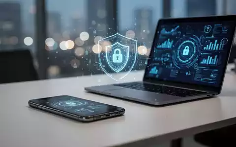 Modernes Büro-Setup mit Smartphone und Laptop als Symbol für BYOD-Sicherheit und Compliance in Unternehmen. - Foto: über boerse-global.de