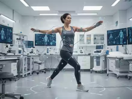 Eine Person bei einer kontrollierten Trainingseinheit in einem modernen medizinischen Sportlabor. - Foto: über boerse-global.de