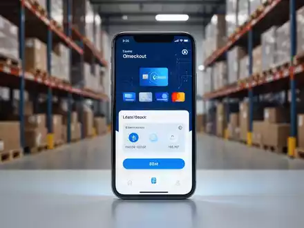 Ein Smartphone-Bildschirm zeigt eine digitale Checkout-Oberfläche für moderne E-Commerce-Zahlungsintegration. - Foto: über boerse-global.de