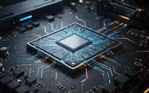 Nahaufnahme eines Hochleistungs-Computerschips auf einem Mainboard, der Fortschritte in der Hardware für autonomes Fahren darstellt. - Foto: über boerse-global.de