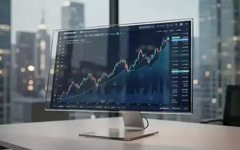Digitales Finanzdiagramm mit aufsteigender Kurve auf einem modernen Monitor im Büro. - Foto: über boerse-global.de