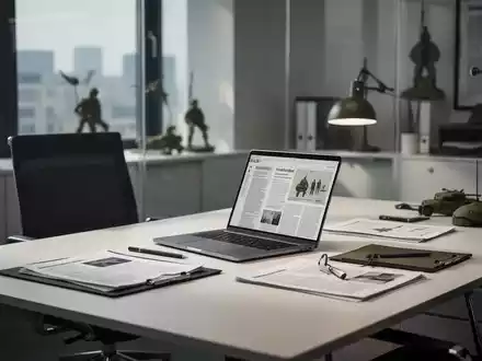 Ein moderner Schreibtisch in einem Büro, der die Auswirkungen der Reservistenpflicht auf die Arbeitswelt symbolisiert. - Foto: über boerse-global.de