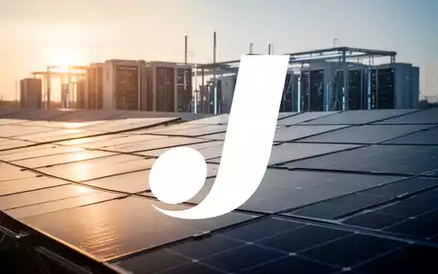 Moderne Solarpark-Anlage im Sonnenaufgang mit angedeuteter Rechenzentrum-Infrastruktur im Hintergrund. - Foto: über boerse-global.de