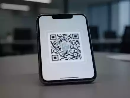 Smartphone-Display mit einem unscharfen QR-Code als Symbol für Cyberkriminalität und WhatsApp-Kontodiebstahl. - Foto: über boerse-global.de