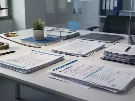 Modernes Büro mit geordneten Dokumenten auf einem Schreibtisch als Symbol für den Bürokratieabbau in Deutschland. - Foto: über boerse-global.de