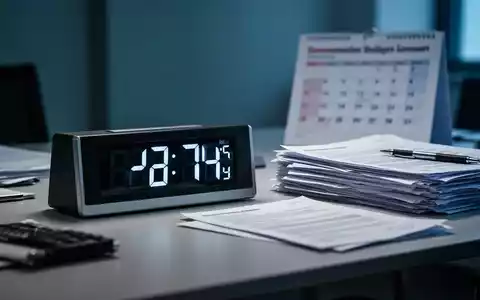 Ein moderner Schreibtisch mit Unterlagen und einer Uhr, die die Problematik von Arbeitszeiterfassung und Überstunden symbolisiert. - Foto: über boerse-global.de