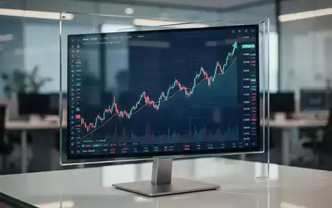 Steigende Aktienkursgrafik auf einem modernen Monitor vor unscharfem Bürohintergrund - Foto: über boerse-global.de