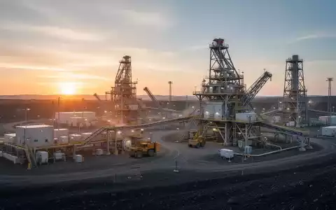 Moderne Uran-Mine bei Sonnenaufgang als Symbol für den Wandel zu Radiant Uranium - Foto: über boerse-global.de