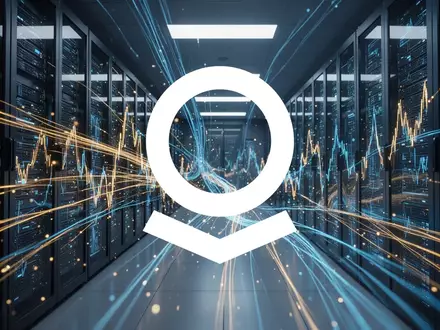 Abstrakte Darstellung von leuchtenden Glasfaserkabeln und Datenströmen in einem modernen Serverraum - Foto: über boerse-global.de