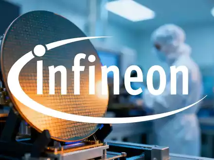 Abstrakte Darstellung eines Halbleiter-Wafers in einer High-Tech-Umgebung mit Fokus auf Präzisionstechnik. - Foto: über boerse-global.de