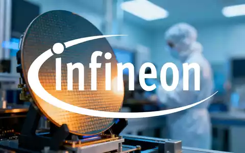 Abstrakte Darstellung eines Halbleiter-Wafers in einer High-Tech-Umgebung mit Fokus auf Präzisionstechnik. - Foto: über boerse-global.de