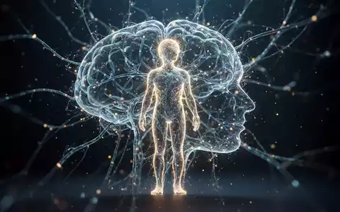 Abstrakte Darstellung eines leuchtenden neuronalen Netzwerks in einer menschlichen Silhouette als Symbol für kognitive Leistung. - Foto: über boerse-global.de