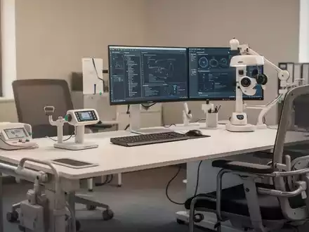 Moderner, ergonomisch angepasster Arbeitsplatz in einem hellen Bürogebäude zur Unterstützung der beruflichen Inklusion. - Foto: über boerse-global.de