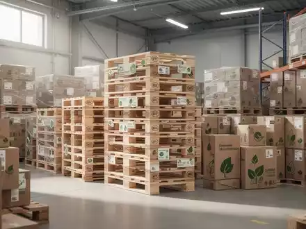 Modernes Lagerhaus mit nachhaltigen Verpackungen und logistischen Strukturen zur Veranschaulichung der EU-Nachweispflichten. - Foto: über boerse-global.de