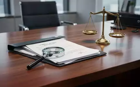 Ein Schreibtisch mit einer Waage der Gerechtigkeit und juristischen Dokumenten in einem modernen Büro. - Foto: über boerse-global.de