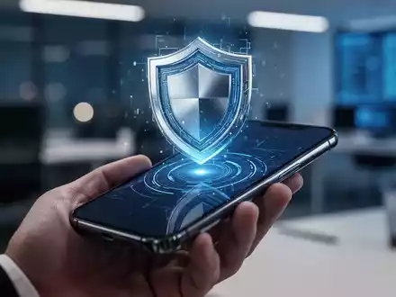 Ein Smartphone mit einem leuchtenden digitalen Sicherheitssymbol, das moderne kryptografische Authentifizierung darstellt. - Foto: über boerse-global.de