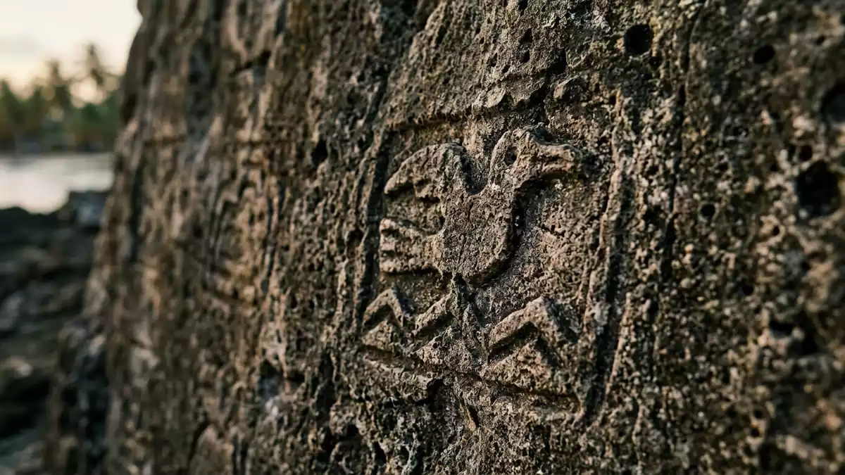 Makroaufnahme eines Materialdetails am Wahrzeichen San-Blas-Inseln, El Porvenir Panama
